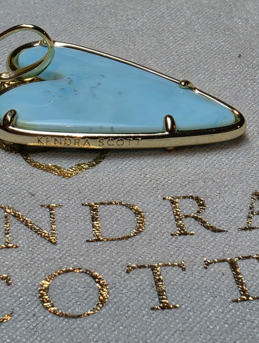 Kendra Scott Ansley Drop Earring in Light Blue Turquoise Magnesite New - Picture 7 of 8